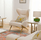 HD-3183 - Chair - Beige / Gold