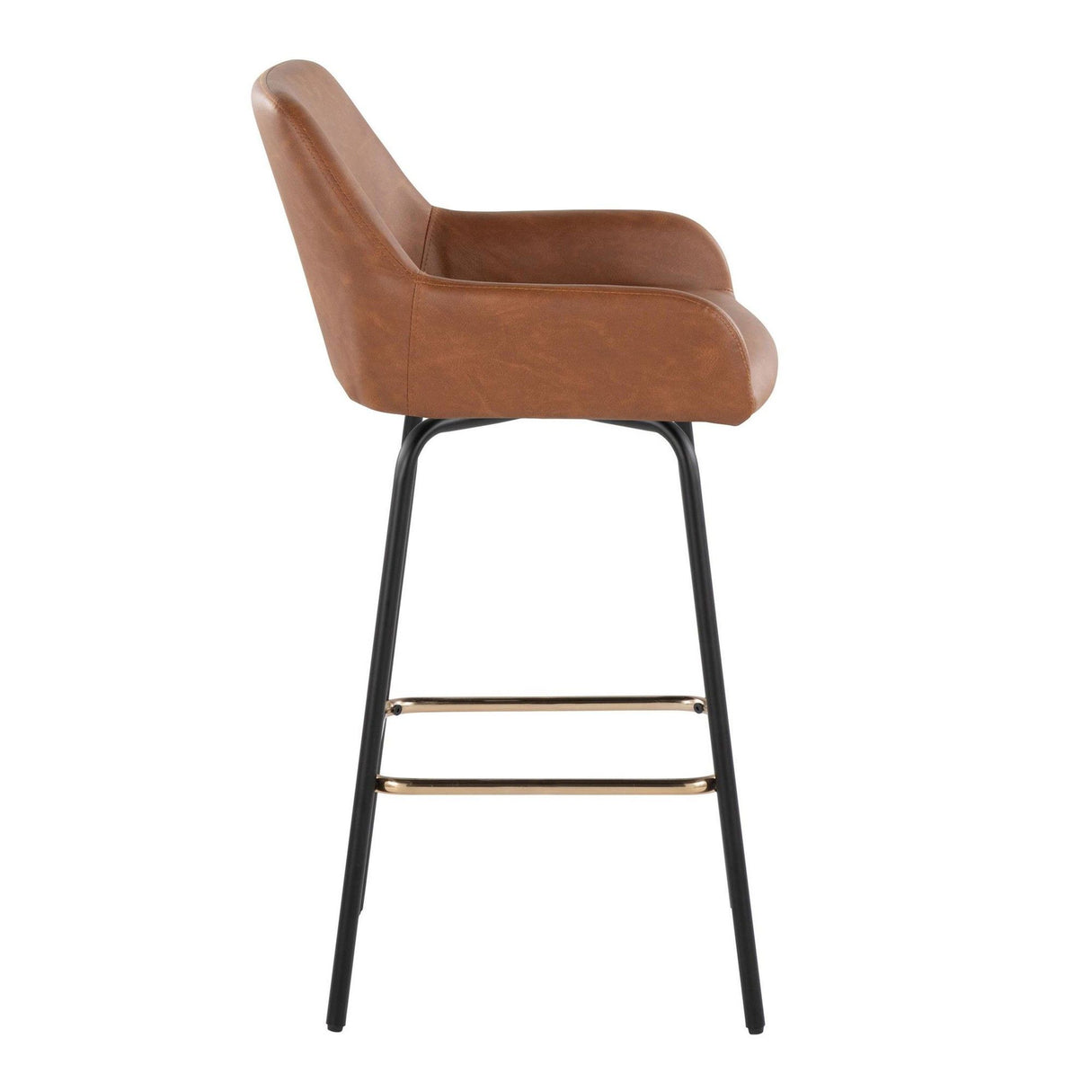 Daniella - 24" Fixed-Height Counter Stool (Set of 2) - Black Metal