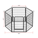 Heavy Duty Metal Playpen With Door, Dog Fence Pet Exercise Pen For Outdoor, Indoor