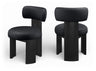 Atelier - Vegan Leather Upholstered Dining Chair (Set of 2) - Black Frame