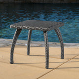 Luminant - Outdoor Side Table With Iron Frame - Gray