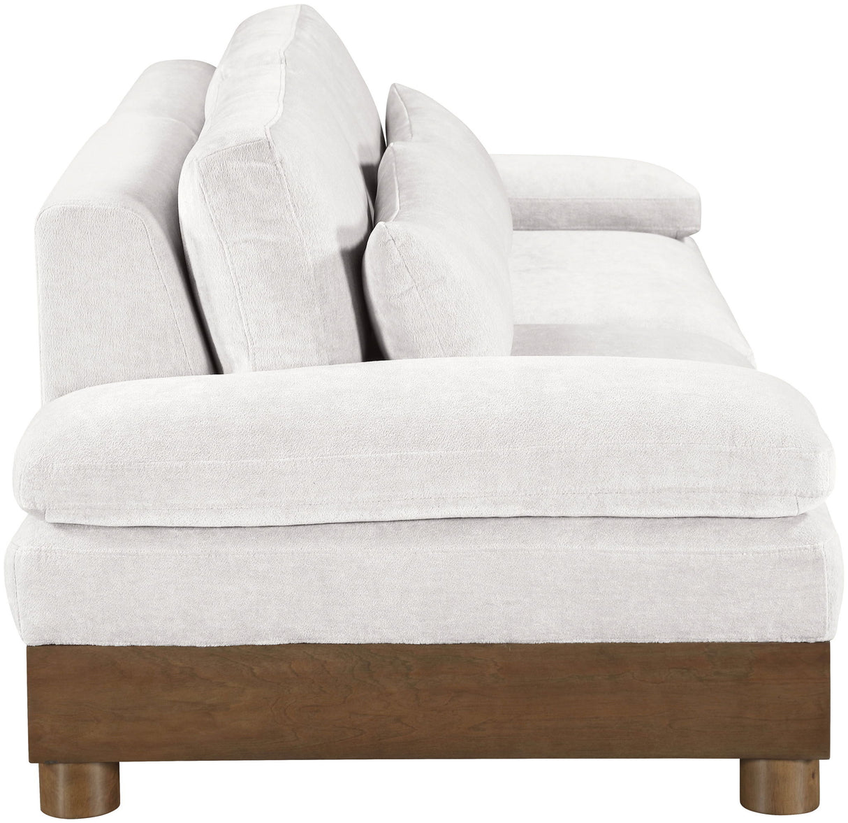 Turin - Chenille Fabric Upholstered Modular Sectional - Cream