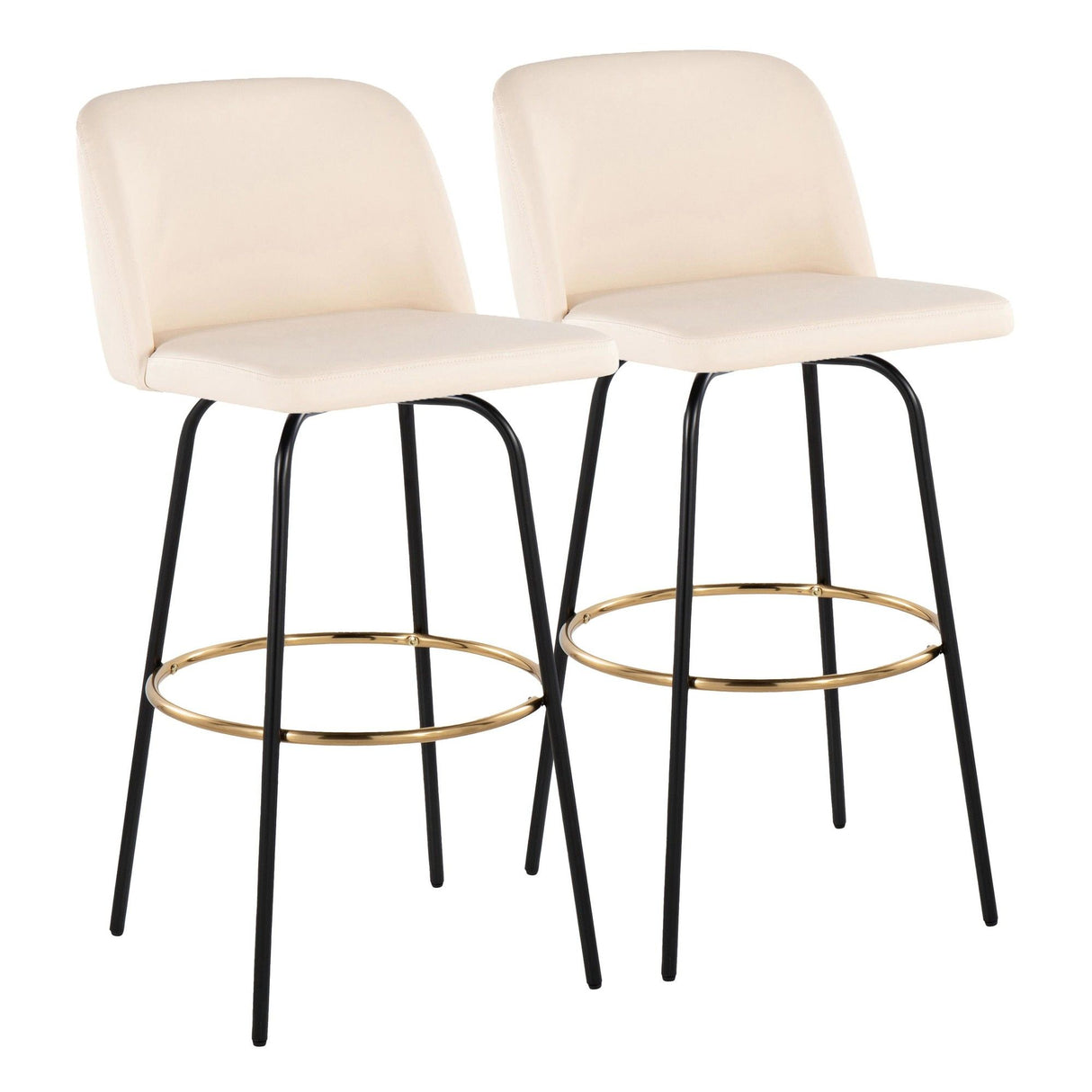 Toriano - 30" Fixed-Height Barstool (Set of 2) - White