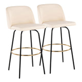 Toriano - 30" Fixed-Height Barstool (Set of 2) - White
