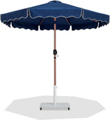 Amalfi - Aluminum Patio Umbrella - White Base / Light Brown Pole