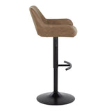 Daniella - Adjustable Barstool With Swivel - Black Metal (Set of 2)