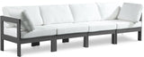 Nizuc - Outdoor Patio 4 Seat Modular Sofa With Gray Frame