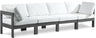 Nizuc - Outdoor Patio 4 Seat Modular Sofa With Gray Frame