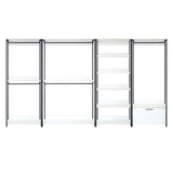 Fiona - Freestanding Walk In Wood Closet System With Metal Frame Durable Storage Solution Melamine - White