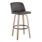 Toriano - 30" Fixed-Height Barstool (Set of 2) - Gray
