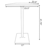 Staccato - Square Pub Height Bar Table - Dark Brown