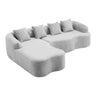 Modular L-Shape Sectional Sofa With Curved Chaise