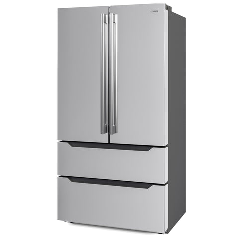 22.5 Cu. ft. French Door Refrigerator, Deep Freezer, 4 Door Stainless-Steel Fridge - RERFDSS-22C.