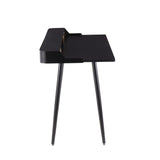 Harvey - Contemporary Desk - Black Steel