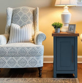 Nantucket - Chairside Table - Blue Denim, Whiskey