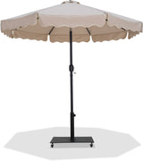 Amalfi - Aluminum Patio Umbrella - Black Base / Black Pole
