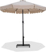 Amalfi - Aluminum Patio Umbrella - Black Base / Black Pole