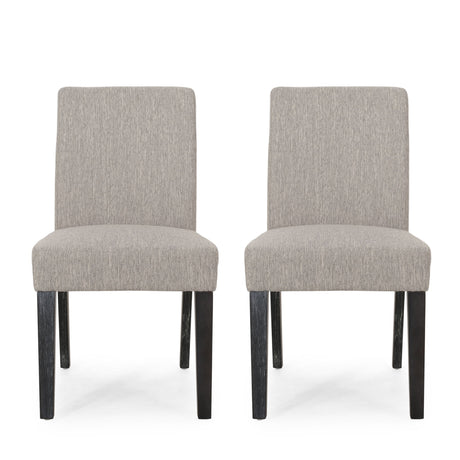 Contemporary Dining Chair With Upholstered Seating And Tapered Legs