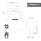 360° Swivel Accent Chair With Armrests