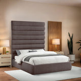 Adam - Linen Fabric Bed With 89" Headboard
