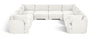 Hammond - Velvet Performance Fabric Upholstered 8 Piece U-Shaped Sectional