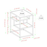 Modern Minimal Floating Shelf Side Table - Light Brown