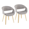 Curvo - Upholstered Chair (Set of 2) - Natural Wood Legs