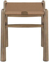 Santos - Faux Leather Upholstered Bench - Walnut Frame