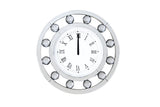Boffa - Geometric Pattern Trim Round Wall Clock - Mirrored