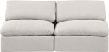 Indulge - Linen 2 Seat Modular Armless Sofa