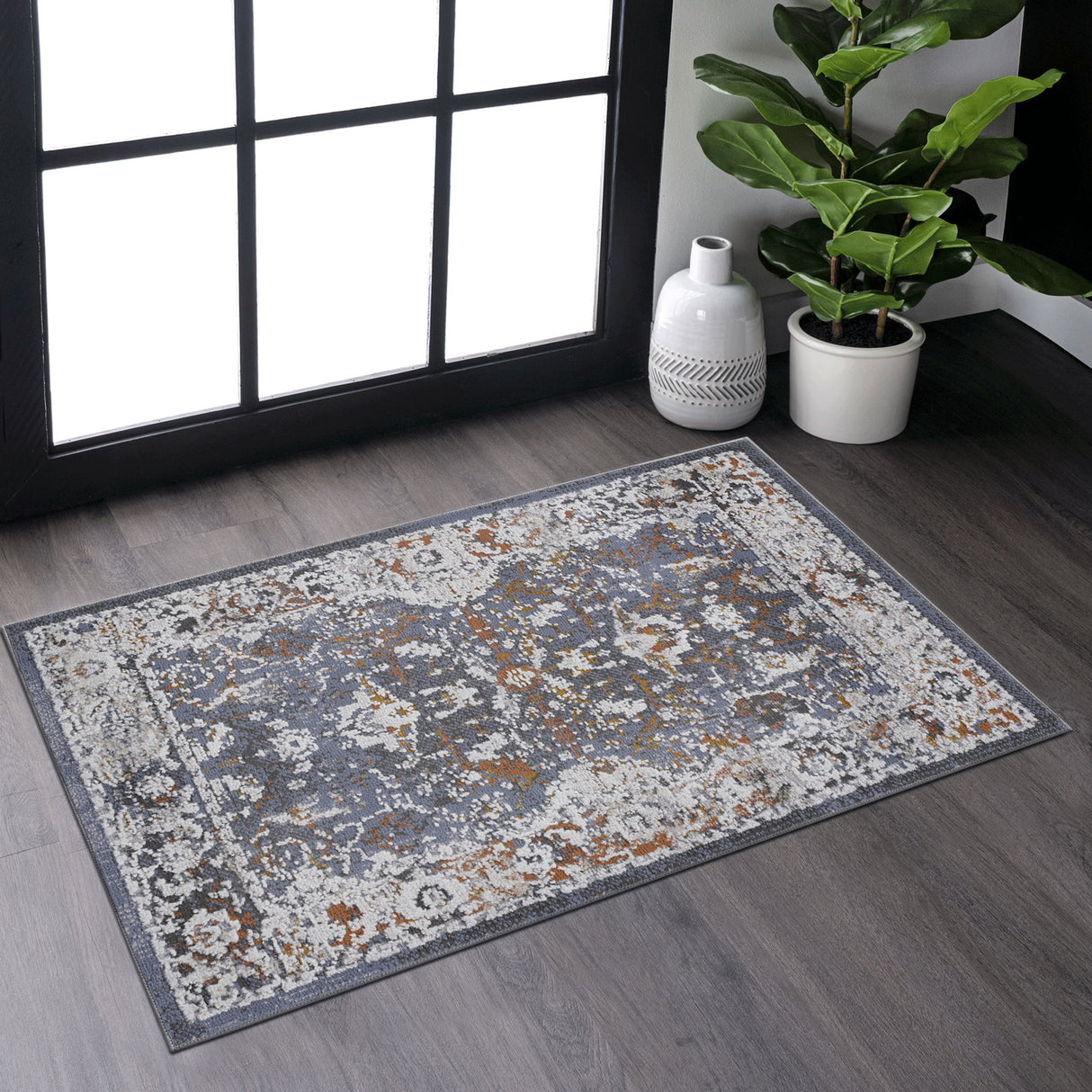 Payas - 2' X 3' Traditional Area Rug - Blue