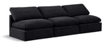 Indulge - Velvet 3 Seat Modular Armless Sofa