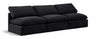 Indulge - Velvet 3 Seat Modular Armless Sofa
