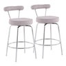 Rhonda - Contemporary Counter Stool (Set of 2) - Chrome Frame