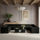 Rummi - Velvet Performance Fabric Upholstered 10 Piece Modular Sectional