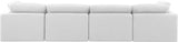 Indulge - Linen 4 Piece Modular Sofa - White