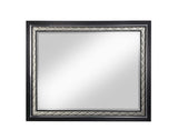 Nicola - Mirror - Silver Synthetic Leather & Black