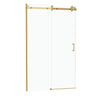 Modern Single Slide Shower Door, Tempered Glass, Stainless Steel Frame