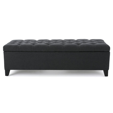 Glouster - Contemporary Storage Ottoman With Button Tufted Design