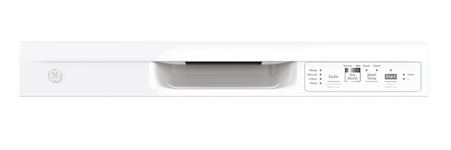 GE GDF510PGRWW - 24 in. Front Control Flush-Mount Dishwasher with 59 dBa Sound Level, Dry Boost & Pocket Handle - White