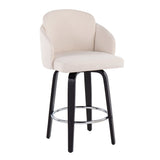 Dahlia - Contemporary Counter Stool (Set of 2) - Black Wood