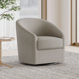 Contemporary Swivel Glider Chair With 360 Degree Rotation