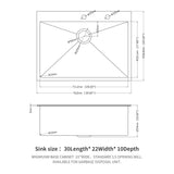 Topmount Kitchen Sink 16 Gauge, Single Bowl