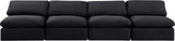 Indulge - Velvet 4 Seat Modular Armless Sofa