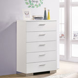 Dulcey - 5 Drawer Bedroom Chest - White