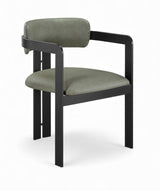 Aurum - Vegan Leather Upholstered Dining Chair With Graphite Black Base (Set of 2)