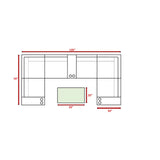 Outdoor Wicker Sectional With Weather Resistant Cushions And Table
