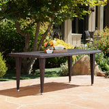 Reflect - Outdoor Dining Table With Rattan Cover - Dark Gray