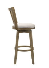 Isla - 30" Putty Brown Bar Height Rubberwood Swivel Barstool