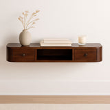 Lunar - 2 Drawer Floating Console - Chestnut
